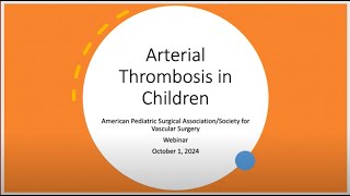 Arterial Thrombosis in Children [upl. by Alym]