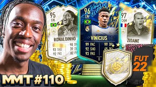 WE PACKED 96 TOTS VINICIUS JR OPENING OUR 93 ICON MOMENTS PACK WHO WILL WE GET MMT 110 [upl. by Gnex747]