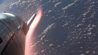 Wow Watch SpaceX Starship reenter Earths atmosphere in these incredible views [upl. by Bartolome484]