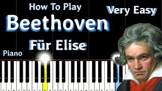 Beethoven  Für Elise  Very Easy Piano Tutorial For Beginners [upl. by Cornwall]