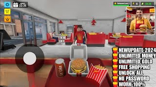 Burger Station Simulator 3D  Mod APK v17  Unlimited Money Free Shopping New Update  Gameplay [upl. by Natsirt581]