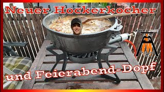 Neuer Hockerkocher und FeierabendDopf  KampS unboxing bbq dutchoven [upl. by Strain]