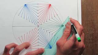 principios basicos del diseño trazo de líneas trazo de puntos como dibujar lineas radiales [upl. by Biegel]