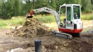 Takeuchi TB016 Digging foundation [upl. by Julina]