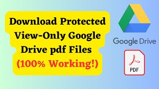 How to Download Protected ViewOnly Google Drive Pdf File Updated 100 Working [upl. by Dunstan]