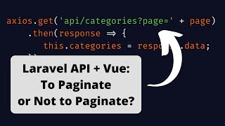 Laravel API PaginatedFull List  Same Endpoint or Separate [upl. by Yrelav]