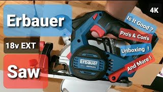 Erbauer 18v Circular Saw Review EXT brushless ECS18Li [upl. by Ellirehs]