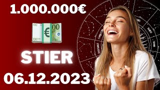 STIER ♉️⭐️ DU WIRST MILLIONÄR UNGLAUBLICH 💶🤩 Horoskop  06Dezember 2023 stier tarot [upl. by Annie]