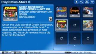 PSP  Playstation Store [upl. by Eachelle]