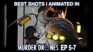 Best Shots I Animated in MURDER DRONES Episodes 57 [upl. by Robinia]