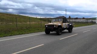 0100kph sprint BajaFender  Land Rover Defender M57 BMW Diesel [upl. by Saravat471]