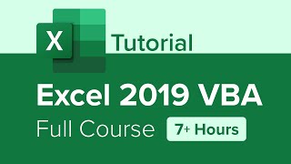 Excel 2019 VBA Full Course Tutorial 7 Hours [upl. by Ardnosac]