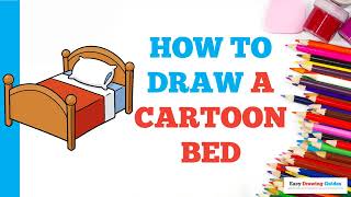 How to Draw a Cartoon Bed Easy Step by Step Drawing Tutorial for Beginners [upl. by Ahsirkal502]