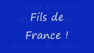 Damien Saez  Fils de France  Paroles [upl. by Furtek]