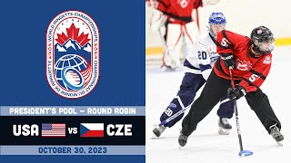 2023 World Ringette World Championships ⭕ President’s Pool Czech Republic vs USA Oct 30 2023 [upl. by Lama]