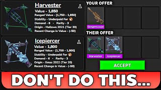 Is Harvester Dying   MM2 Trading Montage 4 [upl. by Enilrahc603]