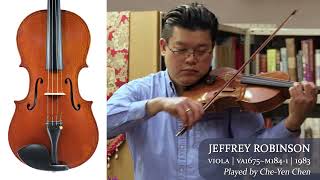 Jeffrey Robinson quotMagginiquot viola 1983  CheYen Chen  at the Metzler Violin Shop [upl. by Edgell71]