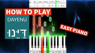 Dayenu Passover piano tutorial איך לנגן את דינו [upl. by Eidolem517]