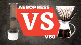 AEROPRESS VS V60  Which Makes The BEST Coffee [upl. by Ylsew537]