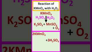 Reaction of KMnO4 with H2O2 chemistry [upl. by Aramen590]