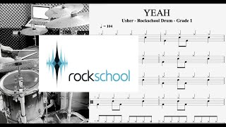 YEAH  Rockschool Grade 1 Drums [upl. by Hufnagel]