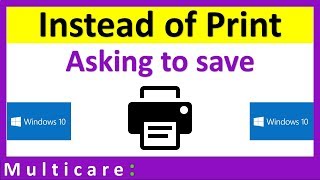 How to fix Printer Asking for Save Instead of Print in windows 10 [upl. by Vallie149]