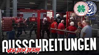 Ausschreitungen zwischen Oberhausen und DuisburgFans [upl. by Acirne]