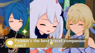 Paimons Riddle Cutscene So wholesomeee 😊 [upl. by Tingley]