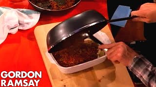 Assembling Lasagne with Jonny Vegas  Gordon Ramsay [upl. by Holland817]