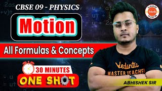 Motion Class 9 Chapter OneShot 📐📚 All Formulas amp Concepts in 30 Minutes 202425  Abhishek Sir [upl. by Nythsa]