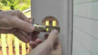 How to Replace a Deadbolt detailed instructions [upl. by Arratoon]