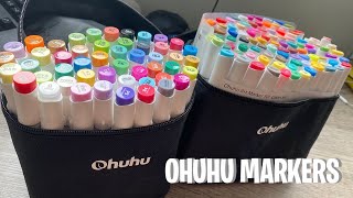 JE TESTE DE NOUVEAUX FEUTRES A ALCOOL  OHUHU MARKERS [upl. by Netsoj712]