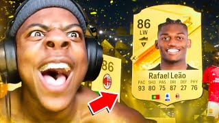 ishowspeeds LUCKIEST FIFA 24 Pack Opening Packs RONALDO RAFAEL LEAO [upl. by Monie816]