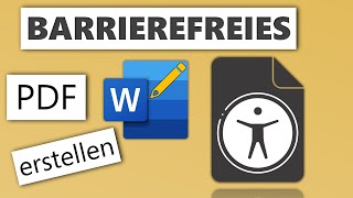 Barrierefreies PDF in Word erstellen [upl. by Yahska]