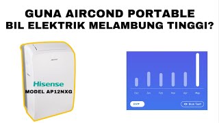 HISENSE GUNA AIRCOND PORTABLE AP12NXG BIL API MELAMBUNG TINGGI BETUL KE [upl. by Airdua]