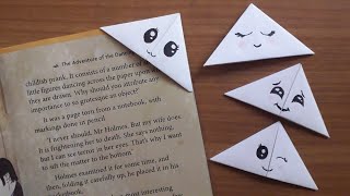 Easy DIY origami corner bookmarks  no glue  easy paper crafts by 10 Crafty Fingers [upl. by Lockhart729]