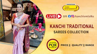 Kanchi Traditional Sarees Collection  WhatsApp 89 0001 0002  Kancheepuram Varamahalakshmi Silks [upl. by Hayyifas]