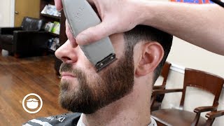 Pro Barber Teaches How to Cut Hair and Trim Beard [upl. by Markiv683]