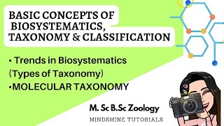 5 MOLECULAR TAXONOMY And Its Applications Trends in Biosystematics Types of TaxonomyMSc BSc [upl. by Dlanigger]