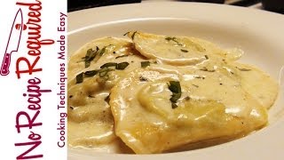 Ravioli with Gorgonzola Sauce  NoRecipeRequiredcom [upl. by Getraer916]