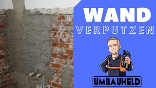 Wand verputzen in zwei Zügen Bausanierung Bremen Umbauheld [upl. by Daniala]