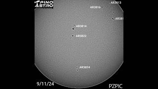 Daily Sunspots September 11 2024 91124 sun solar sunspots seestar solarobservation [upl. by Balkin]