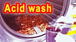 How to acid wash jeans with potassium permanganate by using cork sheet [upl. by Eiclud94]