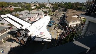 Space shuttle Endeavours trek across LA Timelapse [upl. by Novyert578]