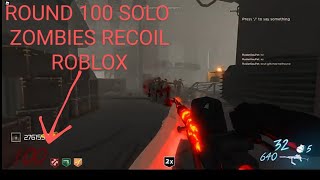 Roblox  Recoil Zombies  Passing round 100 on kino theatre of death [upl. by Dodie548]