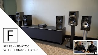 Regallautsprecher unter 2000€  BampW 706 vs JBL HDI1600 vs KEF R3 an NAD M10 Lautsprecher Test [upl. by Dnomad]