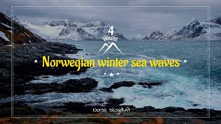 Norwegian winter sea waves  Sound of Waves  Relaxation Sleep Focus amp Meditation  4Hrs [upl. by Ennayrb]