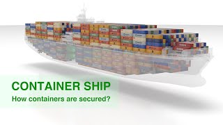 How A Container Ship Secures Containers  Design Safety Container Locating [upl. by Ihp908]