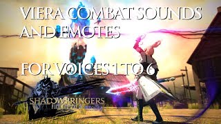 Viera Voices 1 to 6  Combat and Emote Sounds  FFXIV Shadowbringers [upl. by Idnis177]