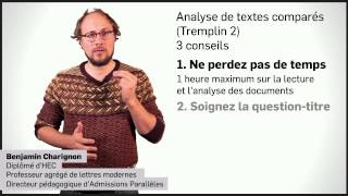 3 conseils pour réussir lAnalyse de textes comparés Tremplin 2 [upl. by Euqinomahs]